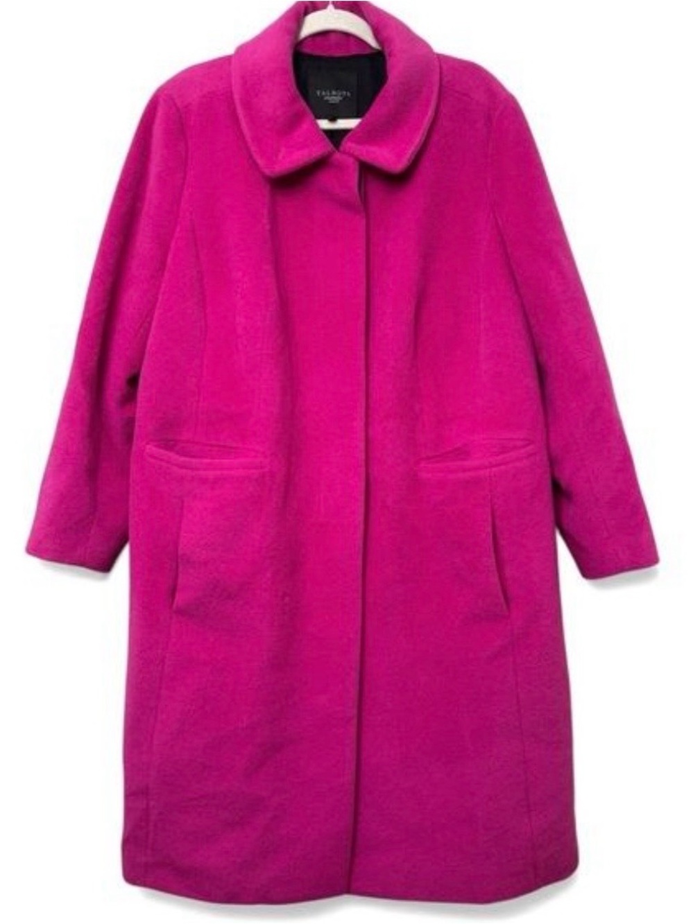 Talbots Bright Fuchsia Wool Pea Coat - Picture 4 of 8